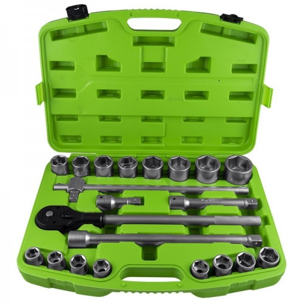CAIXA DE FERRAMENTAS COM 21 PEÇAS DE 3/4" CHAVES DE 6 FACES