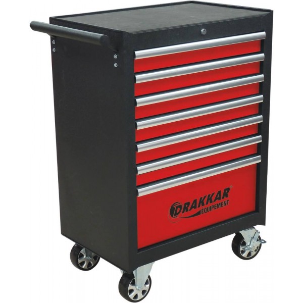 Carro de ferramentas 7 gavetas vermelho/preto 680x460x1005mm Vazio