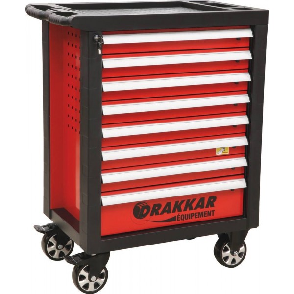 Carro de ferramentas 8 gavetas com tampo em ABS 770x465x970mm Vazio