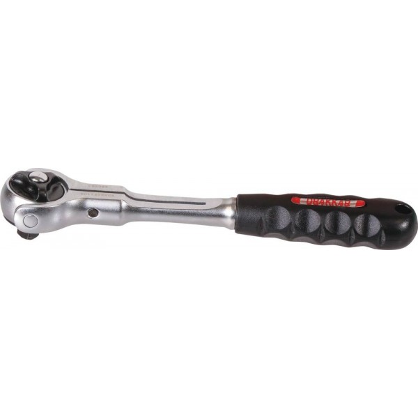 Roquete 1/4" 72 dentes reversível cabeça esférica 360° com botão de pressão