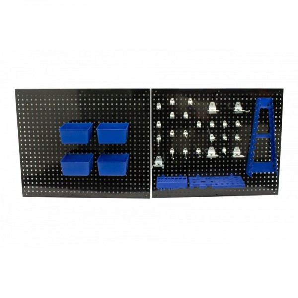 KIT 2 PAINÉIS PERFURADOS C/ 32 ACESSÓRIOS