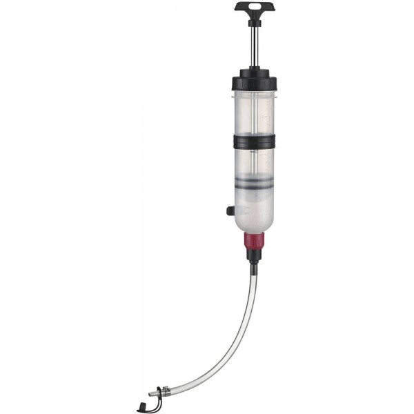 Seringa de óleo em plástico translúcido 1500ml com mangueira de 400mm