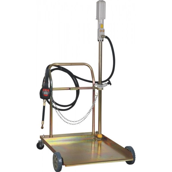 Kit bomba de óleo pneumático 180-220kg 5:1 com pistola digital e carrinho de 4 rodas