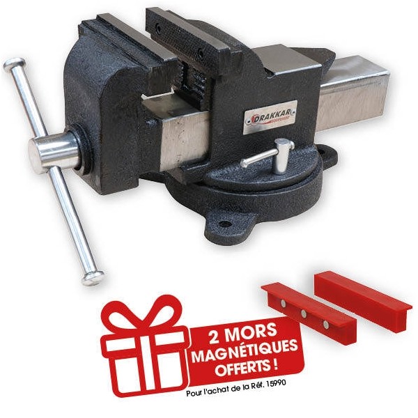 Torno de aço de 150mm com bigorna/braçadeira de tubo/base giratória 360°