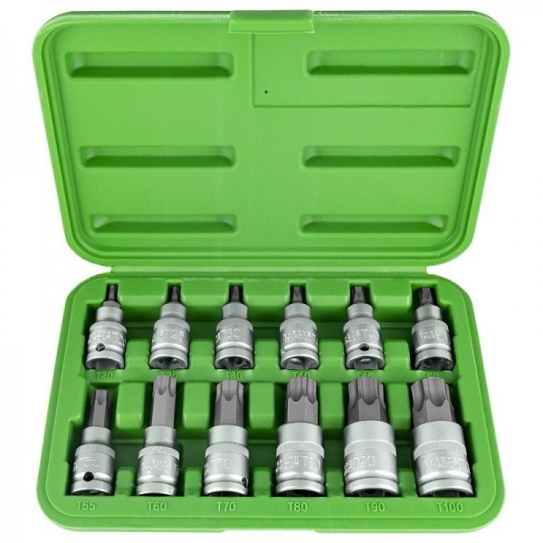 CAIXA DE 12 PEÇAS 1/2" PONTA DE TORX