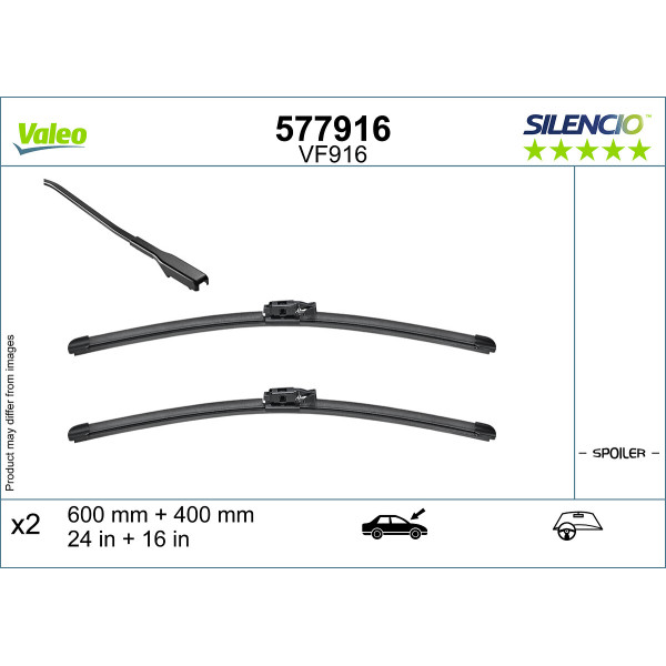 VALEO Escova do limpa-vidros SILENCIO FLAT BLADE SET VF916