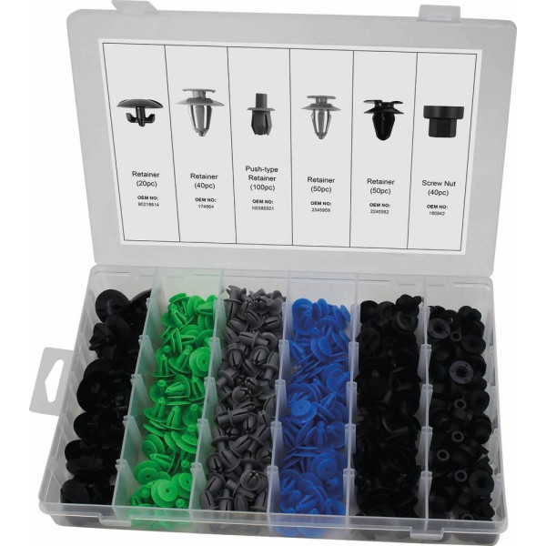 Clips de montagem em PVC - Opel - caixa com 300 unidades