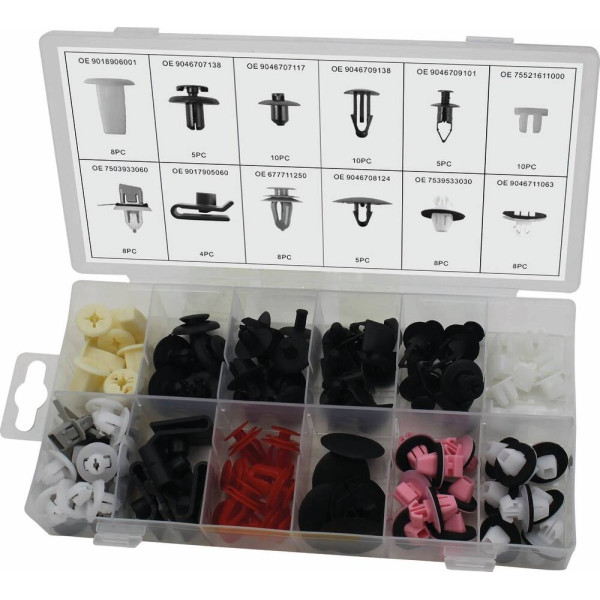 Clips de montagem em PVC para TOYOTA/LEXUS - conjunto de 89 peças