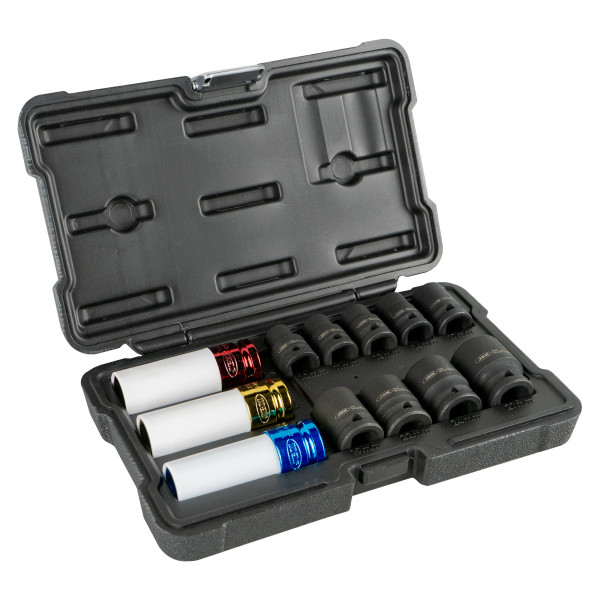 KIT DE 12 CHAVES DE IMPACTO DE 1/2" HEX. - ESPECIAL EXTRAÇÃO RODAS